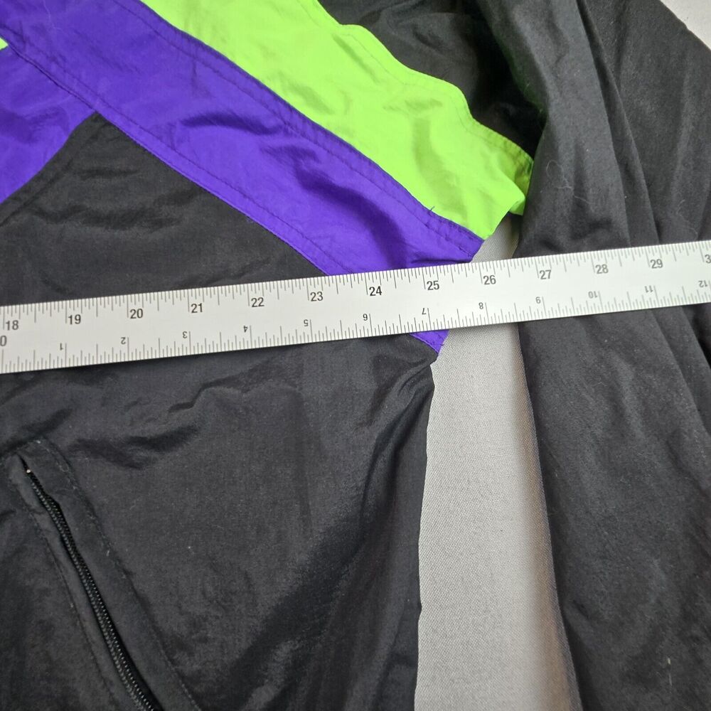 Vintage Windbreaker Men's L Color Block Neon 80s 90s Pacific Grove Sportswear - Picture 7 of 16
